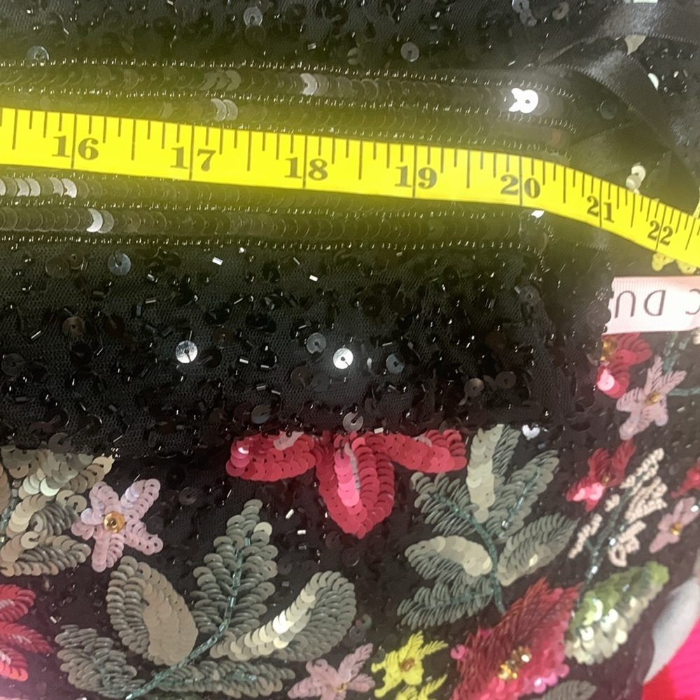 Mac Duggal Floral Pencil Beaded Sequin Skirt XL New - Picture 9 of 11